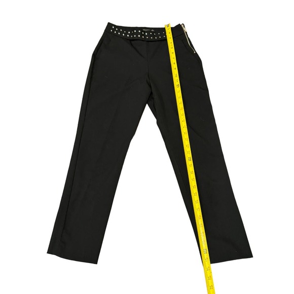 Small Womens Zara Black Stud Trousers with Side Zipper - Picture 6 of 6